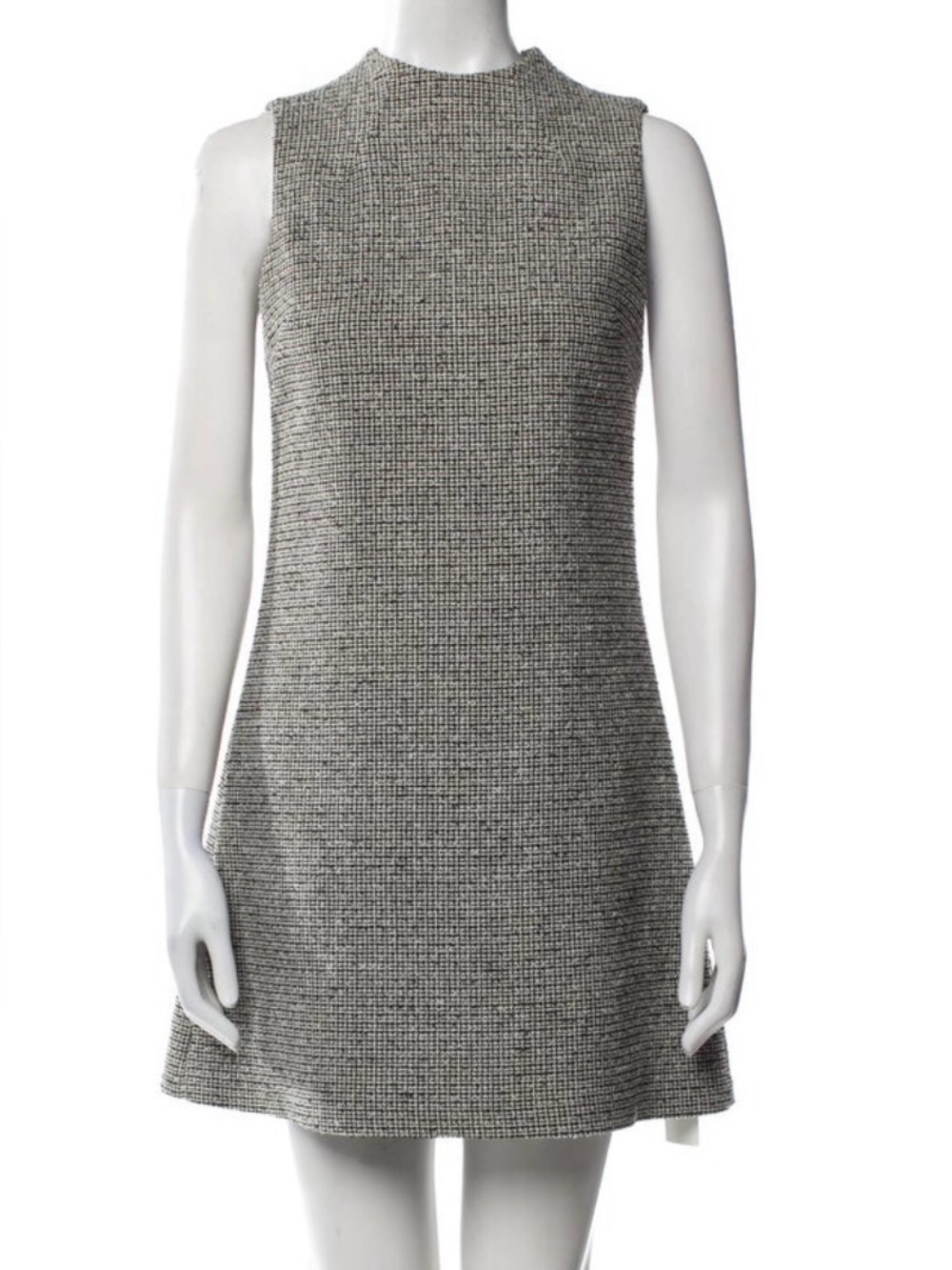 Alice + Olivia Black & White Tweed Mini Shift Dress